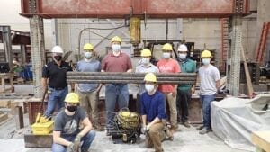 The Durham School of Architectural Engineering and Construction tested the strength of solar panel piles made by Nucor