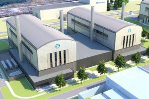 The Hermes series represents a major step on Kairos Power’s iterative path to commercializing its fluoride salt-cooled, high-temperature reactor (KP-FHR) technology. The 70-MWth two-unit Hermes 2 proposed for a site in Oak Ridge, Tennessee, will “demonstrate complete plant architecture at a reduced scale and supply clean electricity to the grid, further advancing technology, licensing, supply chain, and construction certainty for Kairos Power’s commercial deployments,” the company said. Courtesy: Kairos Power